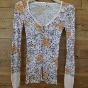 ANTHROPOLOGIE Free People Davis Floral Thermal Top